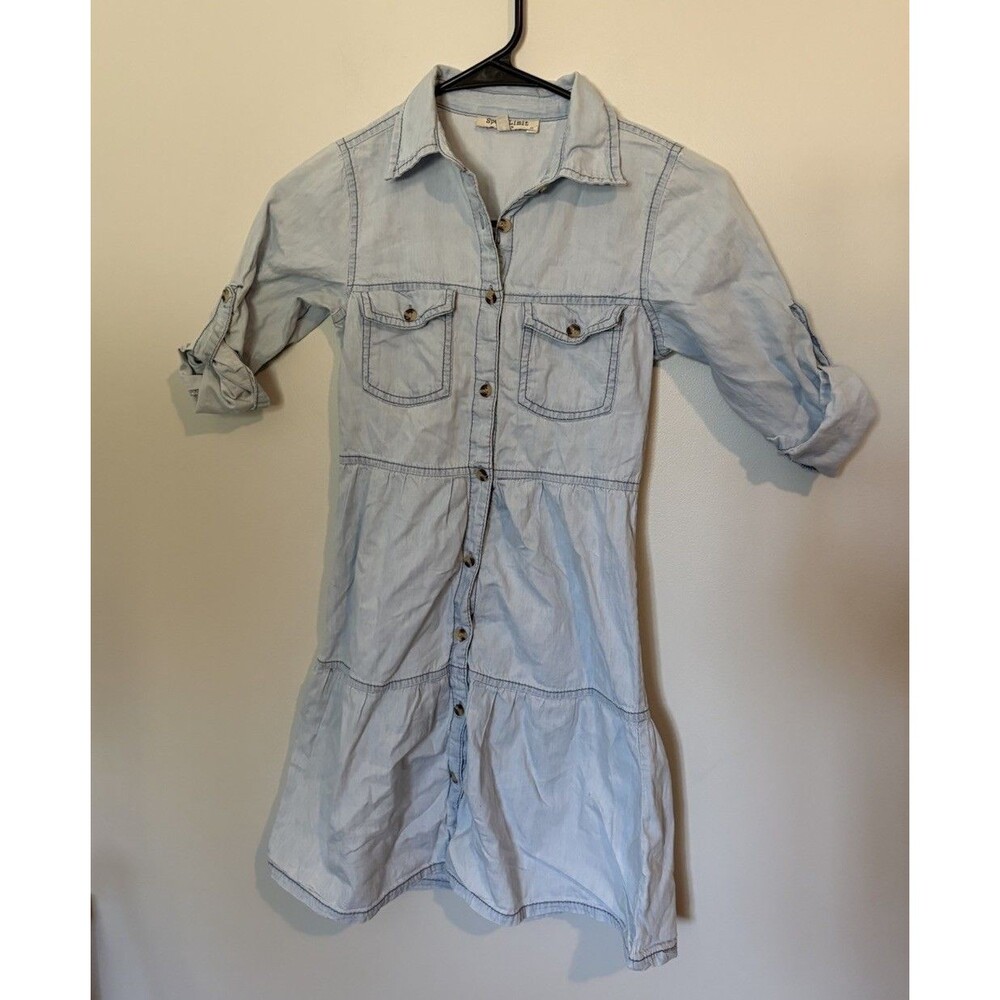 Speed Limit MPH — Girl’s Size 8 — Light Denim Shirt Dress